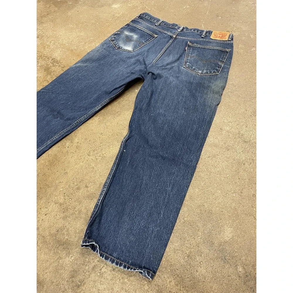 Levis 550 Jeans‎ Mens 40x30 Medium Wash Blue Relaxed Fit Tapered Leg Zip Fly